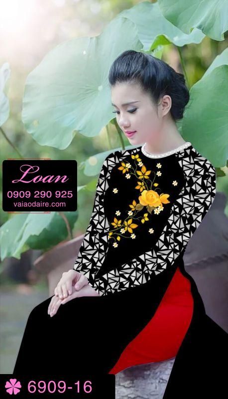 Vải áo dài hoa Hồng
