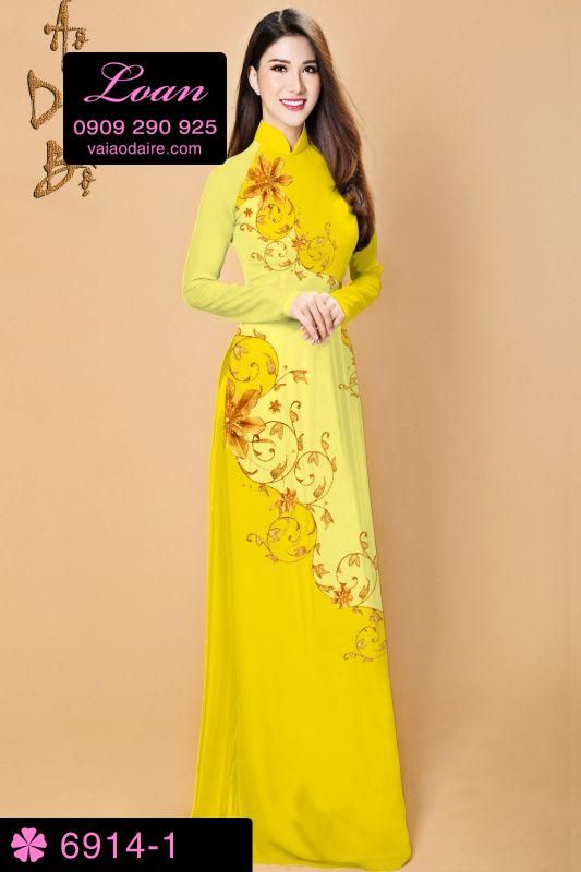 Vải áo dài hoa dây
