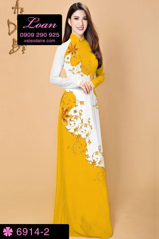 Vải áo dài hoa dây