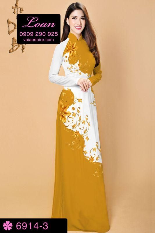 Vải áo dài hoa dây