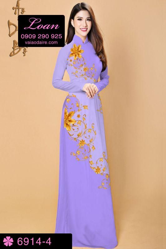 Vải áo dài hoa dây