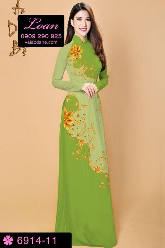 Vải áo dài hoa dây