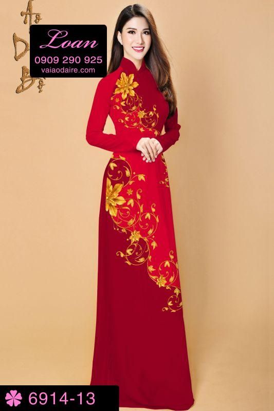 Vải áo dài hoa dây