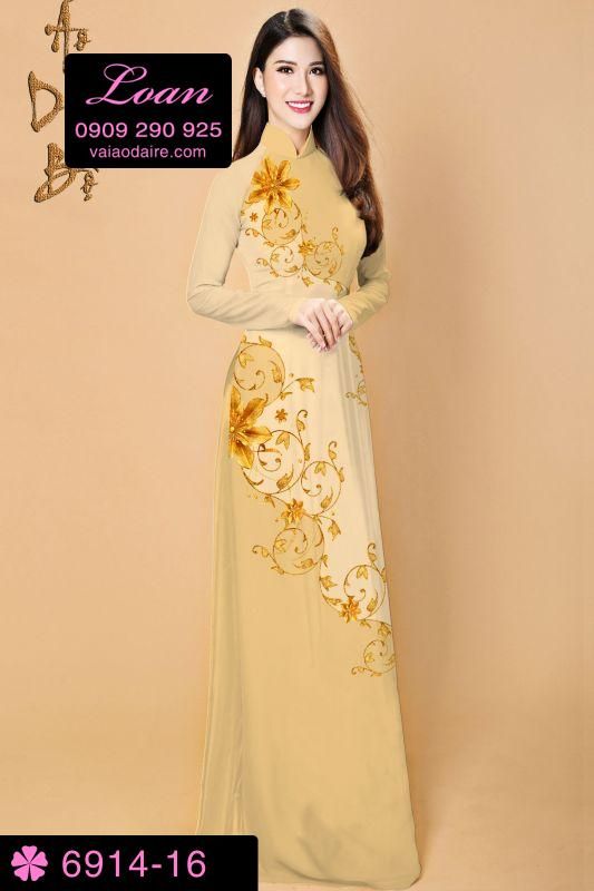 Vải áo dài hoa dây