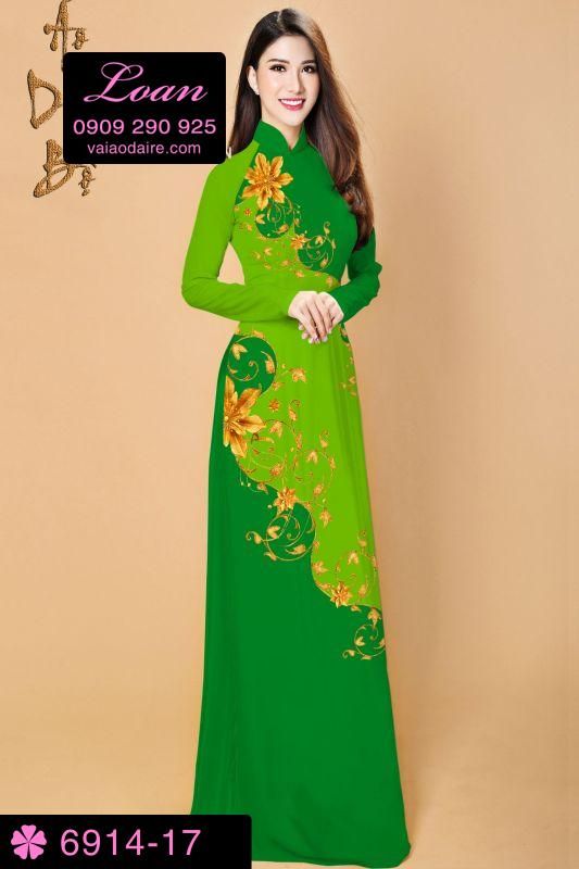 Vải áo dài hoa dây