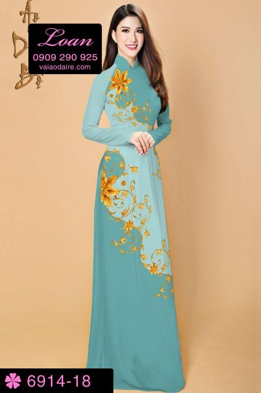 Vải áo dài hoa dây
