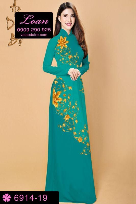 Vải áo dài hoa dây