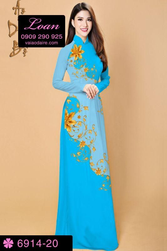Vải áo dài hoa dây
