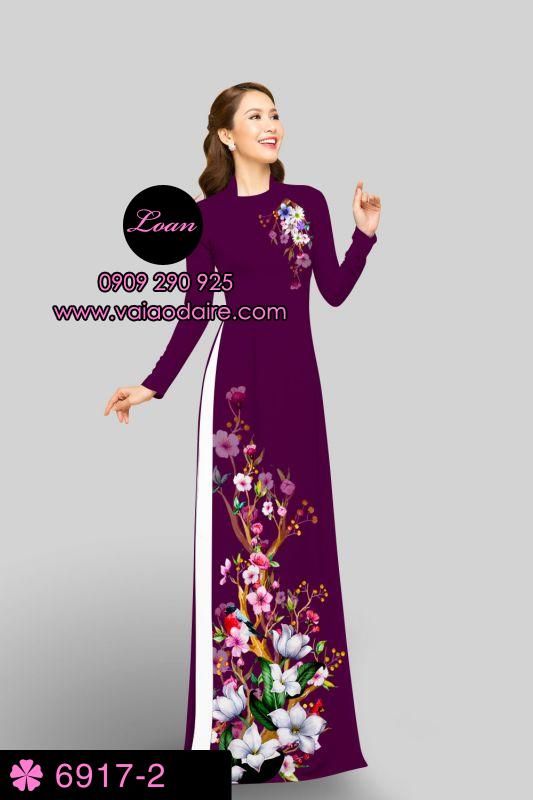 Vải áo dài hoa 3D