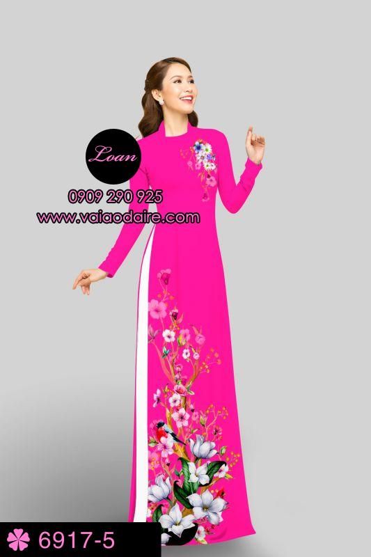 Vải áo dài hoa 3D