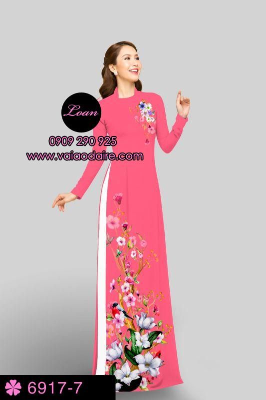 Vải áo dài hoa 3D