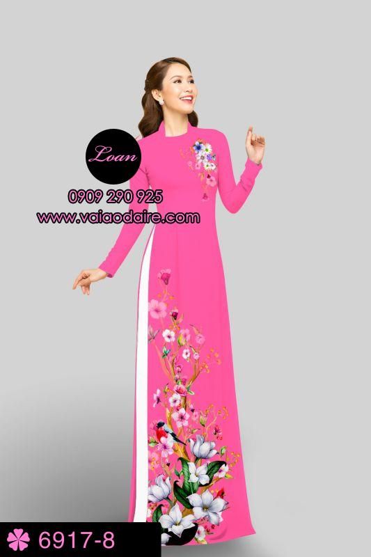 Vải áo dài hoa 3D