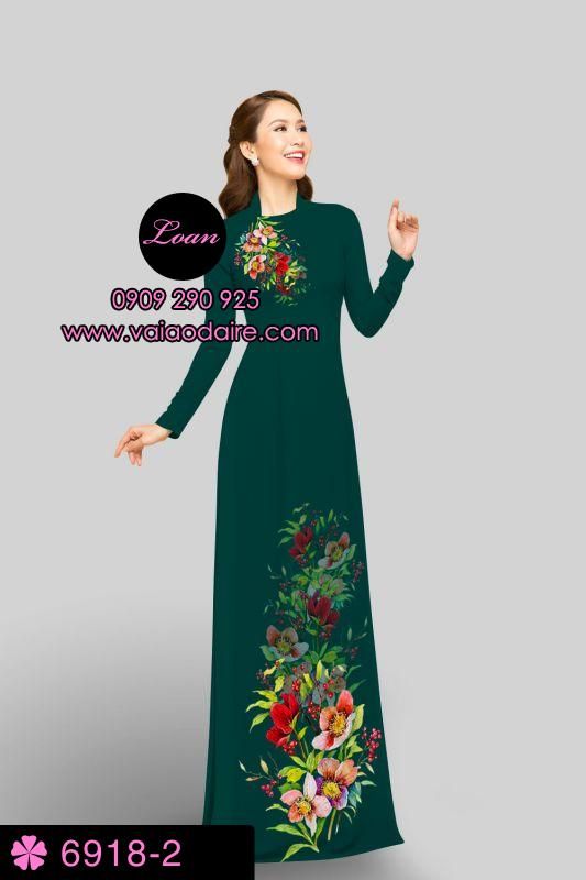Vải áo dài hoa 3D