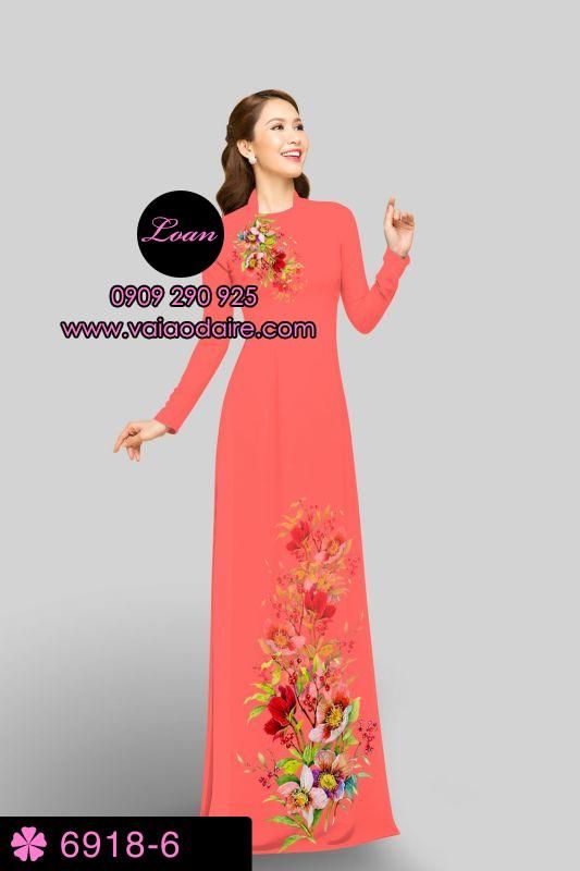 Vải áo dài hoa 3D