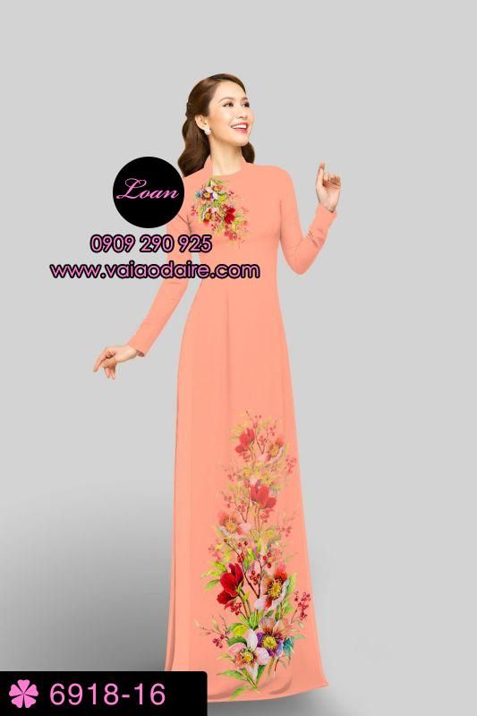 Vải áo dài hoa 3D