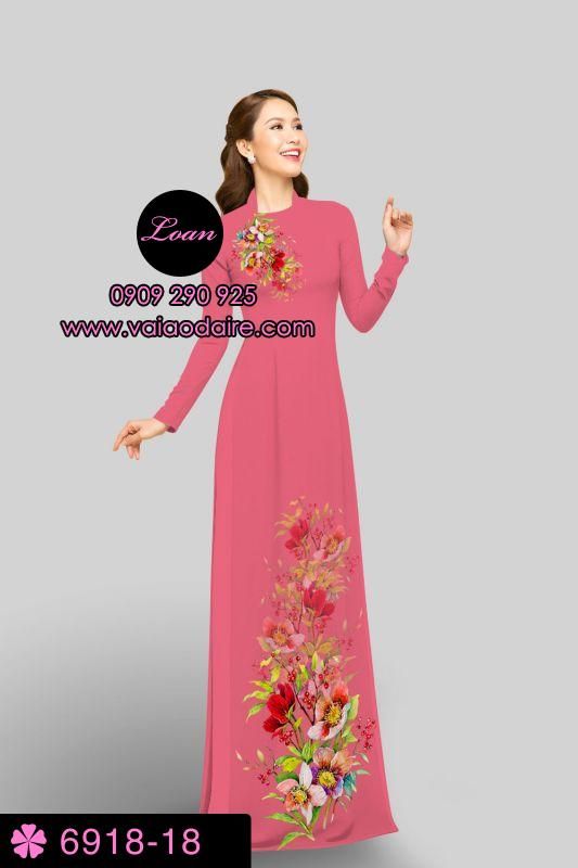 Vải áo dài hoa 3D