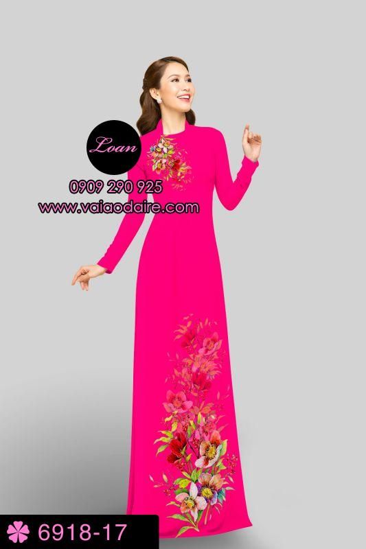 Vải áo dài hoa 3D