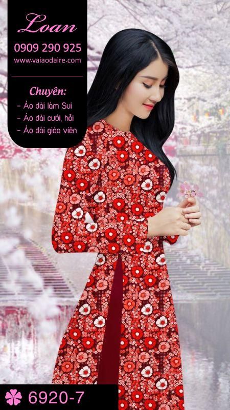 Vải áo dài hoa Sen Vải áo dài hoa Sen