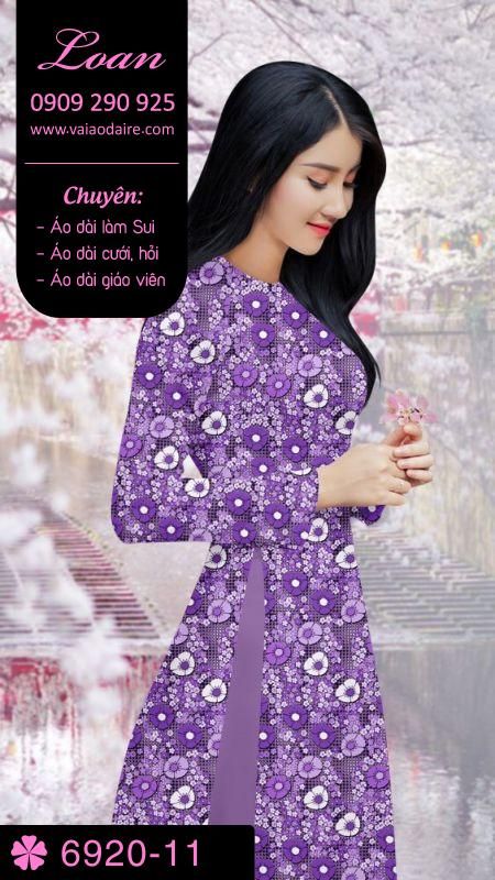 Vải áo dài hoa Sen Vải áo dài hoa Sen