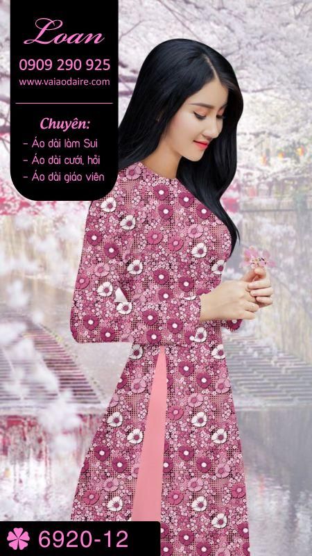 Vải áo dài hoa Sen Vải áo dài hoa Sen