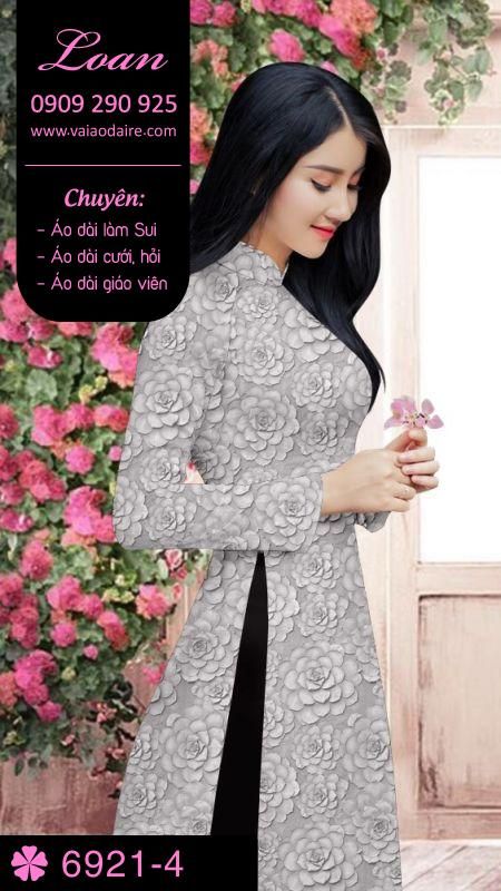Vải áo dài hoa nhí Vải áo dài hoa nhí