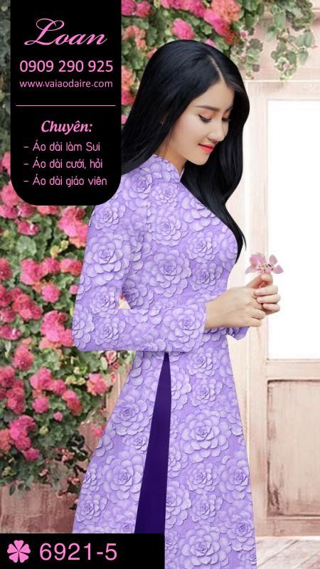 Vải áo dài hoa nhí Vải áo dài hoa nhí