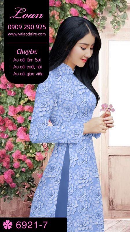 Vải áo dài hoa nhí Vải áo dài hoa nhí