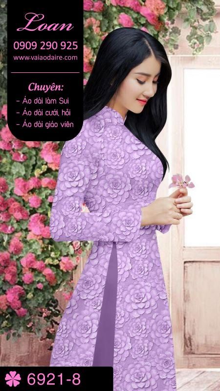 Vải áo dài hoa nhí Vải áo dài hoa nhí