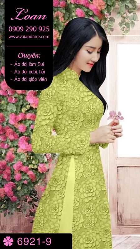 Vải áo dài hoa nhí Vải áo dài hoa nhí