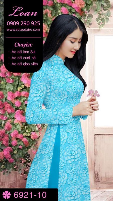 Vải áo dài hoa nhí Vải áo dài hoa nhí