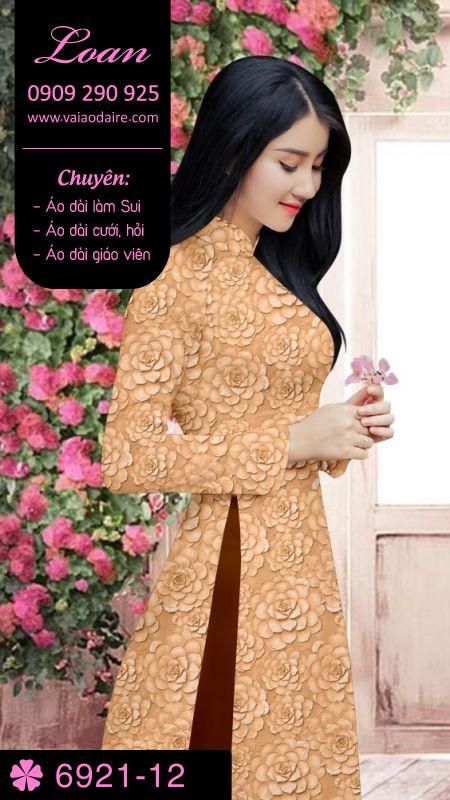 Vải áo dài hoa nhí Vải áo dài hoa nhí