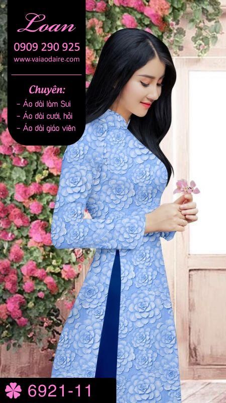 Vải áo dài hoa nhí Vải áo dài hoa nhí