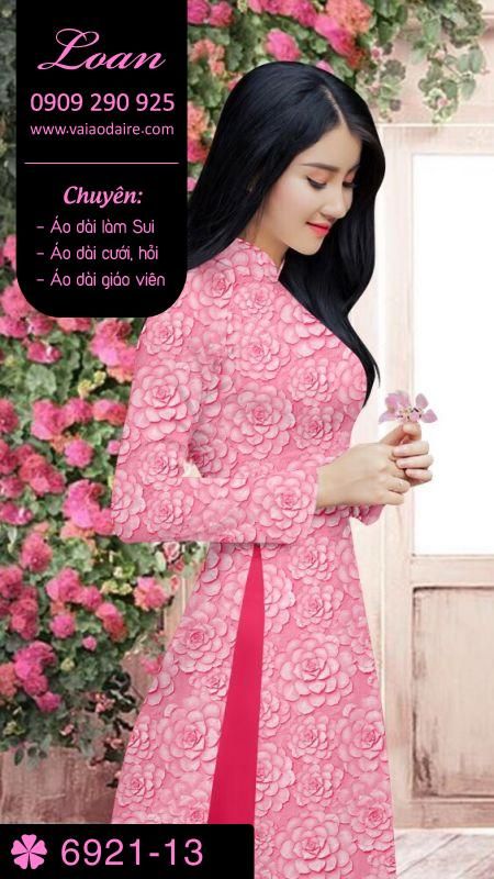 Vải áo dài hoa nhí Vải áo dài hoa nhí