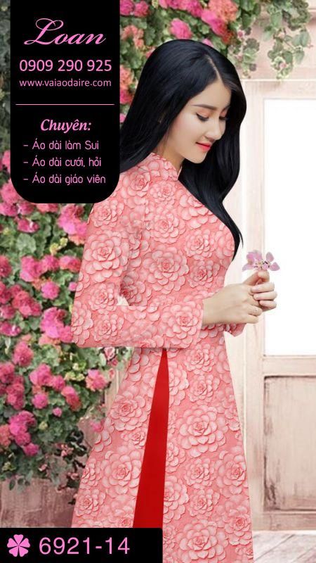 Vải áo dài hoa nhí Vải áo dài hoa nhí