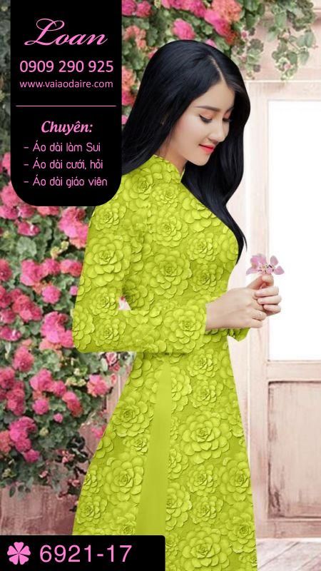 Vải áo dài hoa nhí Vải áo dài hoa nhí