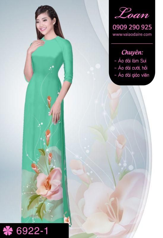 Vải áo dài hoa 3D