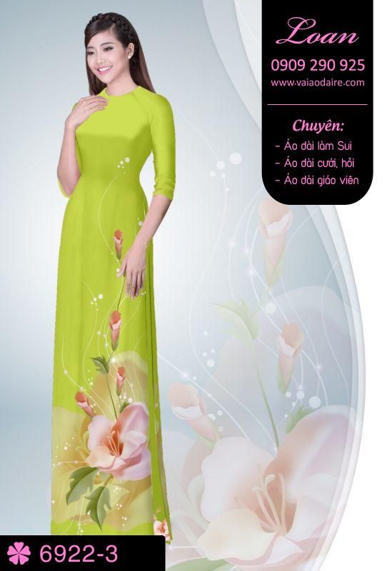 Vải áo dài hoa 3D