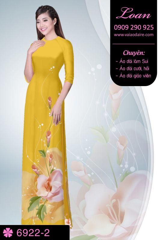 Vải áo dài hoa 3D