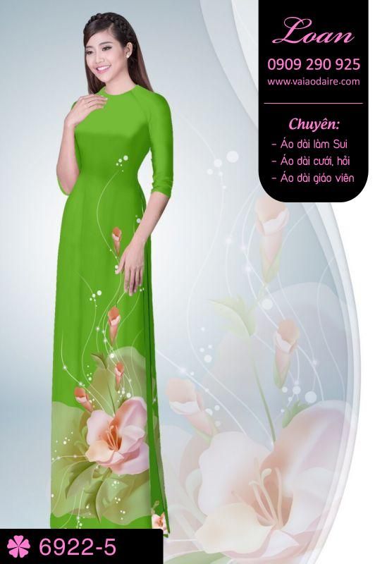 Vải áo dài hoa 3D