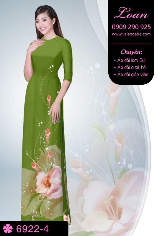 Vải áo dài hoa 3D