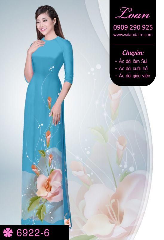 Vải áo dài hoa 3D
