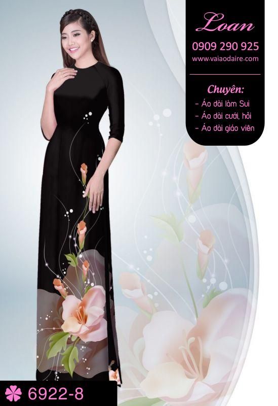 Vải áo dài hoa 3D