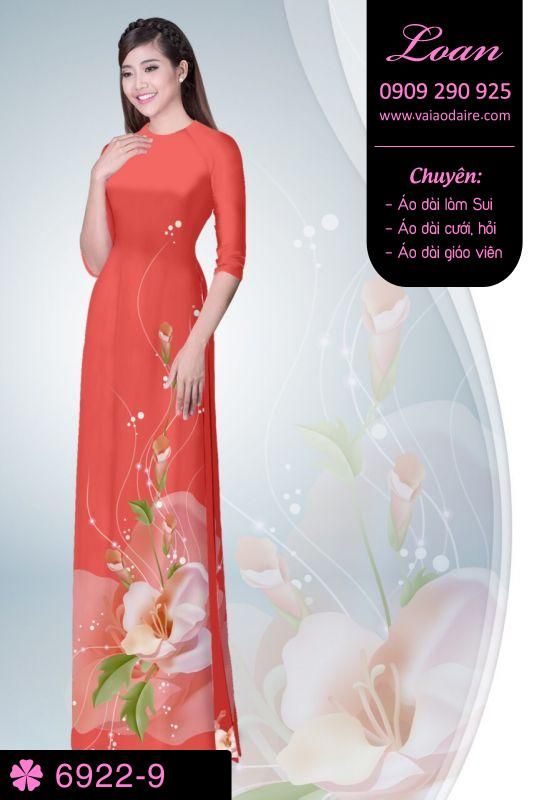 Vải áo dài hoa 3D