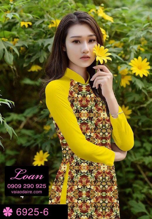 Vải áo dài hoa nhí