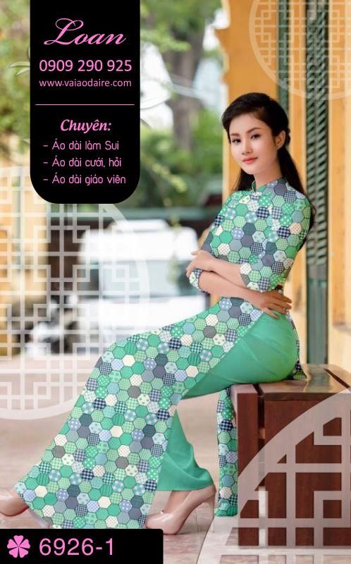 Vải áo dài hoa nhí