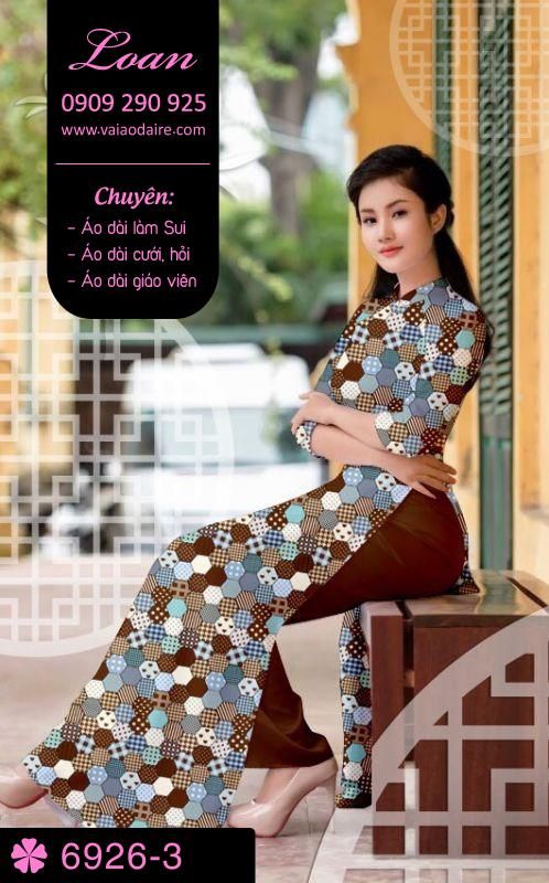 Vải áo dài hoa nhí