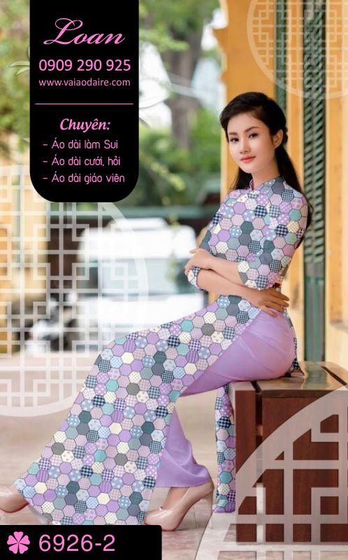 Vải áo dài hoa nhí