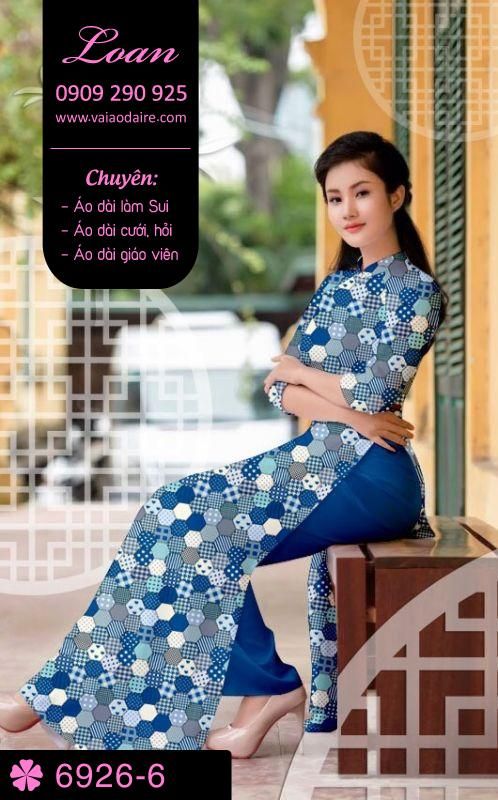 Vải áo dài hoa nhí