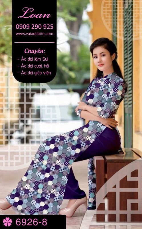 Vải áo dài hoa nhí