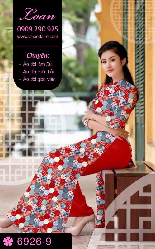 Vải áo dài hoa nhí
